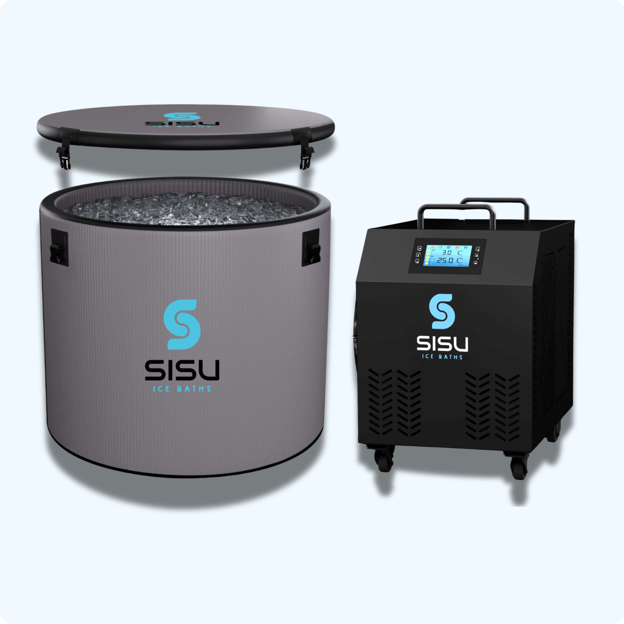 The Kemi Barrel Cold Plunge Lite Bundle with SISU Water Chiller Pro